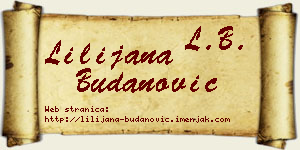 Lilijana Budanović vizit kartica